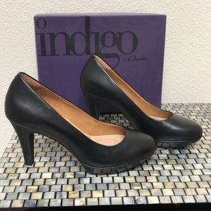 Indigo by Clarks -  Platform Pump (Black Leather)